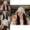 Solid Color Water Bucket Hat For Women Autumn Winter Fashion Sunblock And Warmth Cap