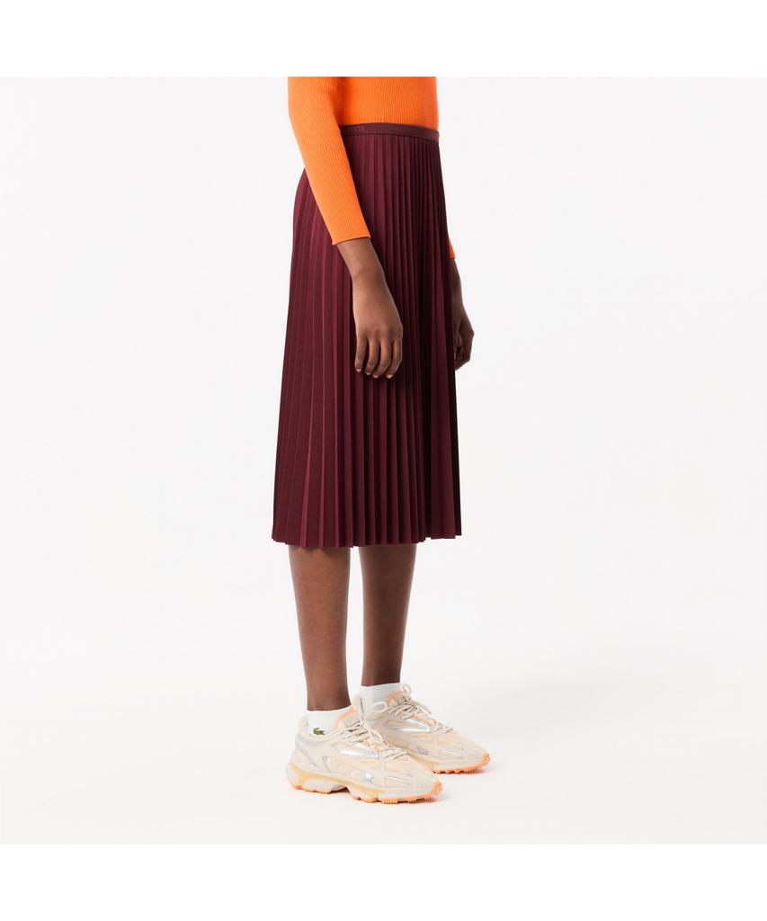 Lacoste Women'S Pique-Like Long Pleated Skirt Jf8050-54N Bzd