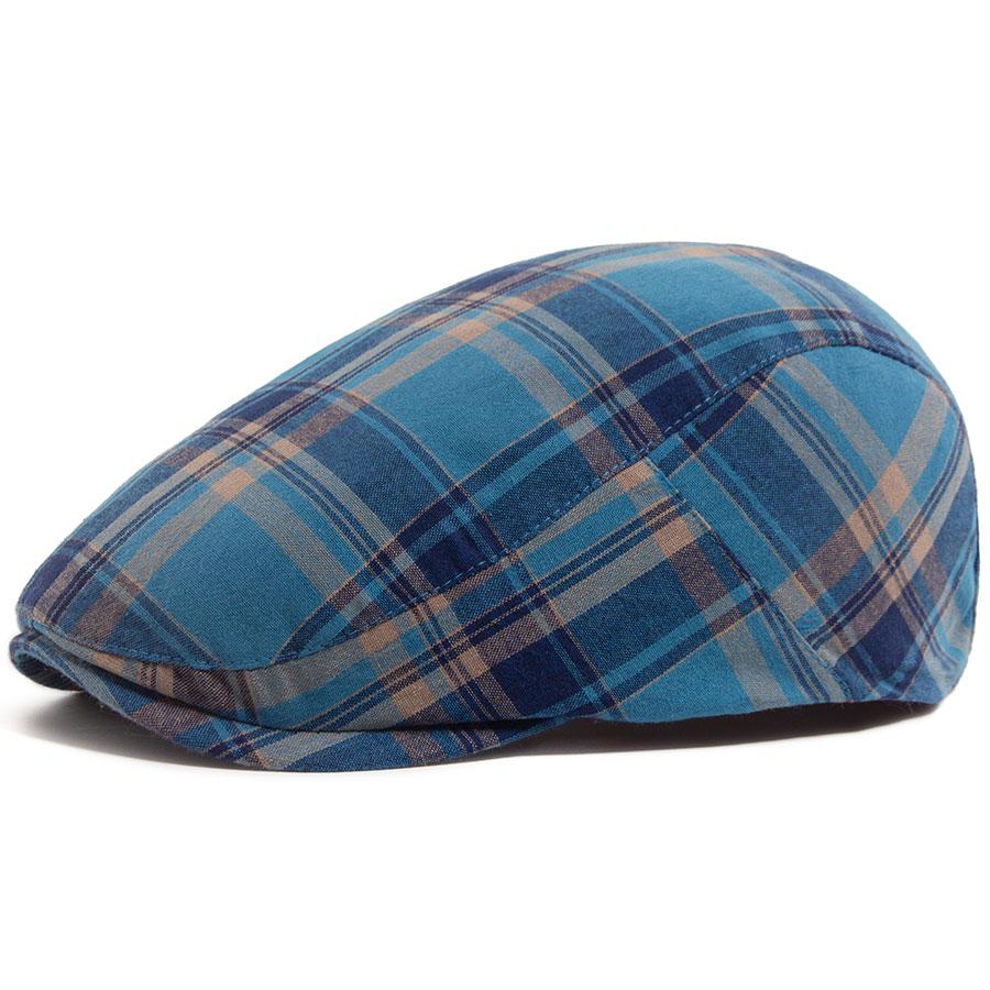Thin Plaid Beret Women Men Fashion Vintage Visor Hat Casual Female Newsboy Caps Retro Flat Cap For Summer Spring Autumn New