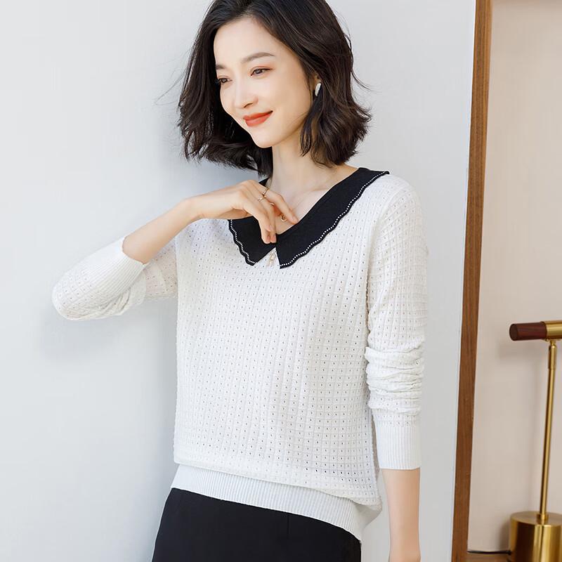 Yiliteng Women's Doll Collar Pullover Knit Sweater