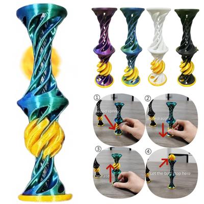 3D Printed Elastic Popping Ball And Pyramid Spiral Toy Stress Relief Fidget Toy for Adults And Kids Office Classroom Home Anxiety Relief