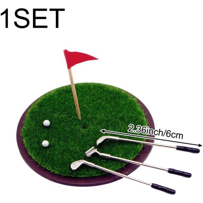 

Golf Grassland Model Miniature Golf Playset House Accessories for Table Micro Garden Train Railway Building Decoration зелёный