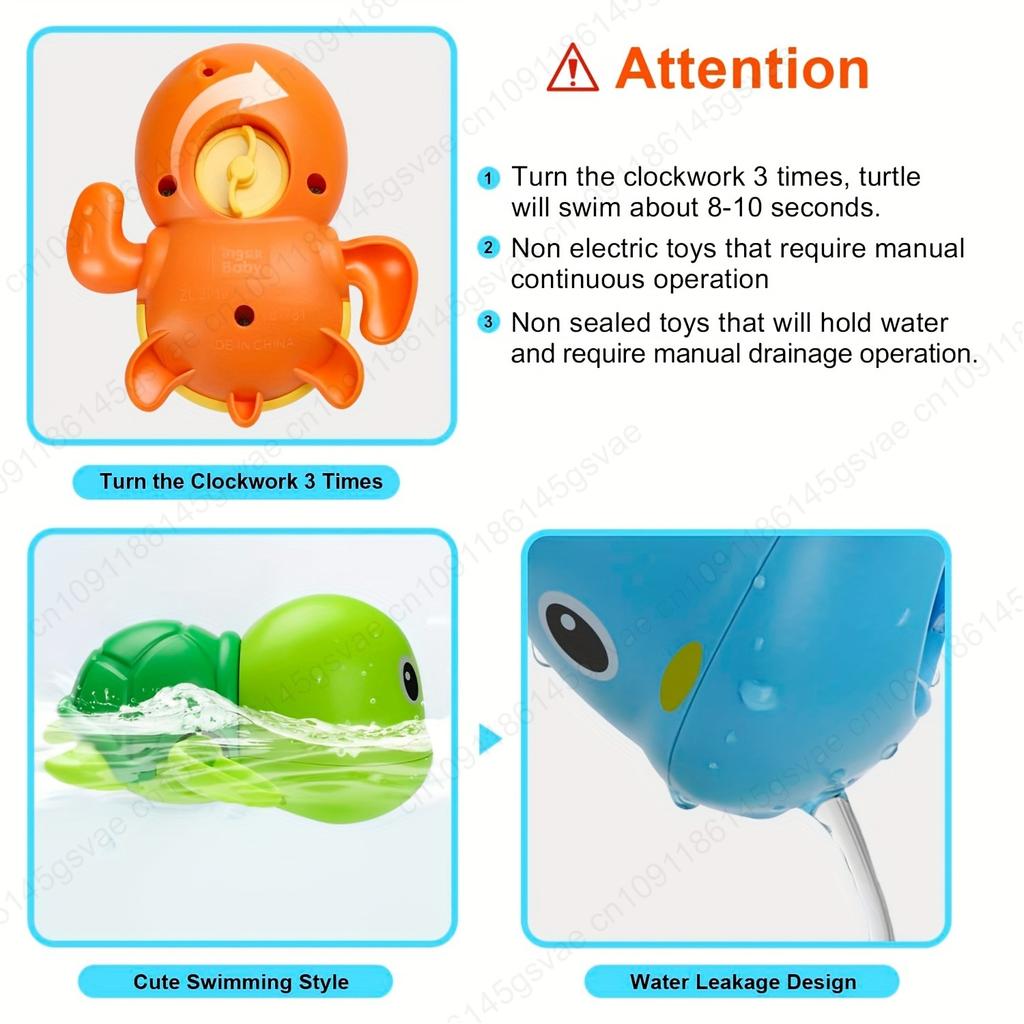 3pcs Baby Bath Toys Spray Water Shower Bathing Toys for Kids Electric Whale Bath Ball Toys Bathtub Toy