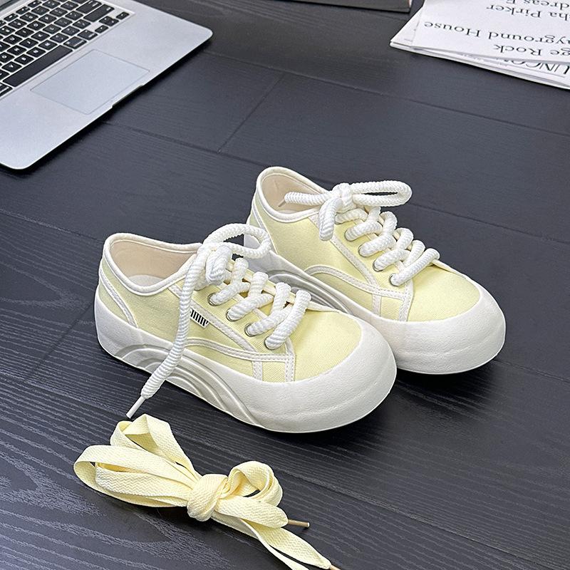 -6 bread shoes big head board shoes versatile height increase low top casual board shoes wide head casual sports shoes