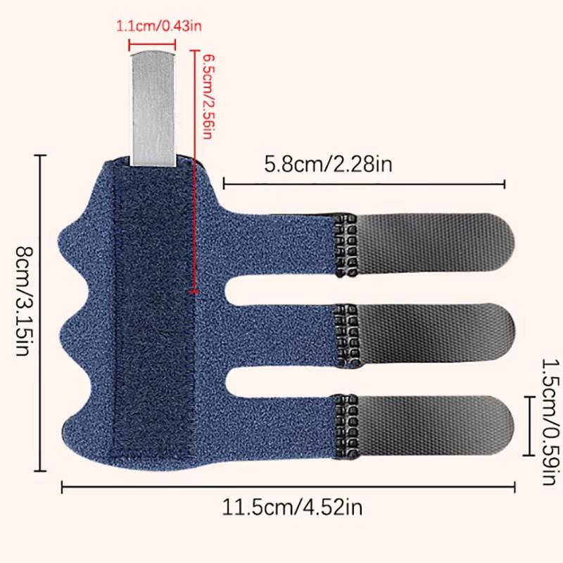 1Pcs Finger Fixation Strap Aluminium Adjustable Finger Corrector Splint Pain Relief Finger Protection Brace Support Fix Strap