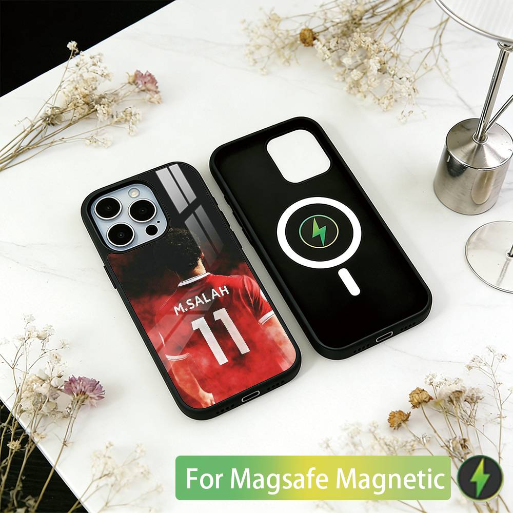 Чехол для телефона с изображением футболиста М-Мохамеда Салаха 11 для iPhone 17, 16, 15, 14, 13, 12, 11 Plus, Pro, магнитный с поддержкой беспроводной зарядки MagSafe iPhone11