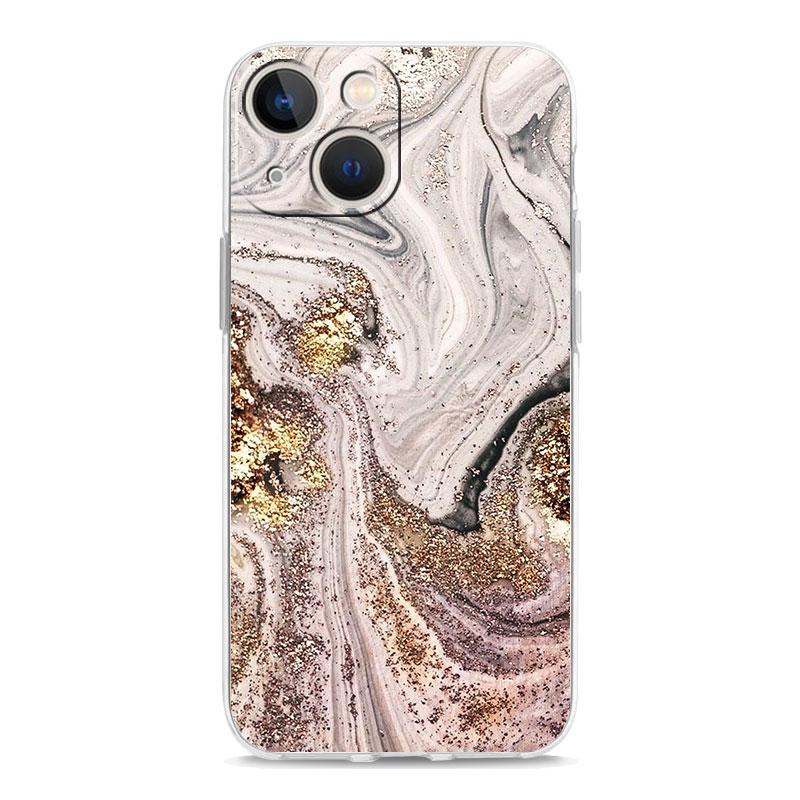 Priehľadný kryt na telefón pre iPhone 17 16 15 14 13 12 11 Pro Max Plus 17 AIR Nárazuvzdorný mäkký TPU obal Vintage mramorový Capas