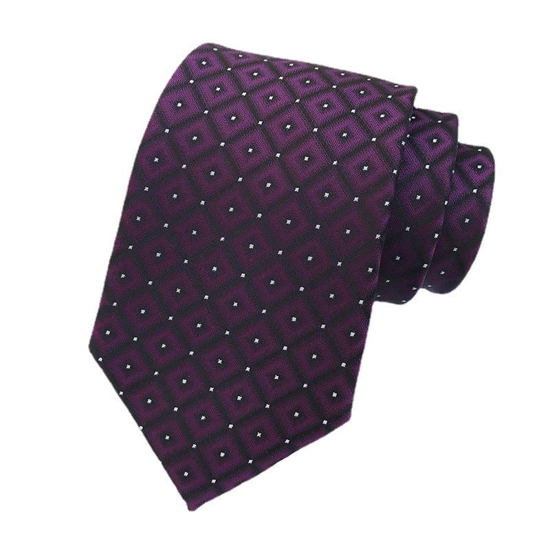 Men's Multi-Color Plaid Polka Dot Tie - Versatile for Formal & Casual Wear