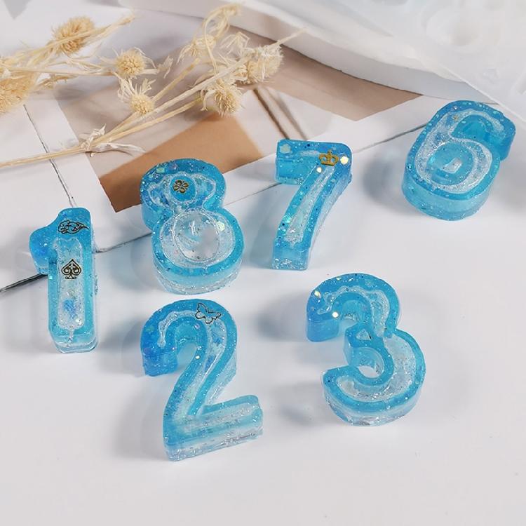 Number Mold 0 To 9 Silicone Mould Epoxy Resin Molds for DIY Handmade Art Crafts