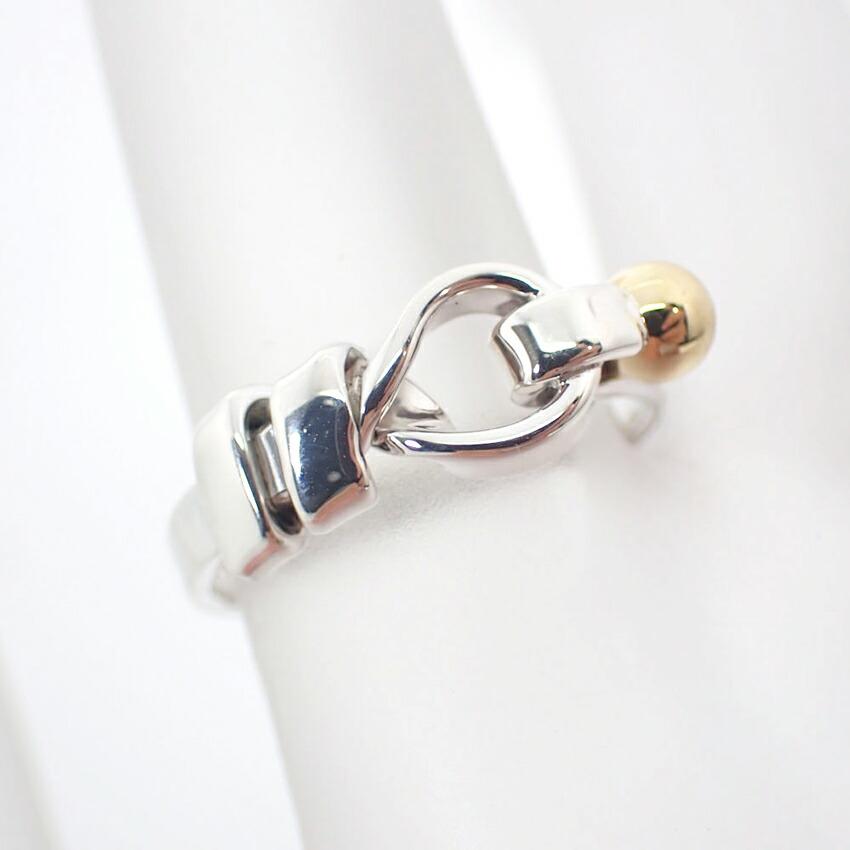 [Used] TIFFANY 925/750 Hook & Eye Ring Size 10/Size 10/g536-22