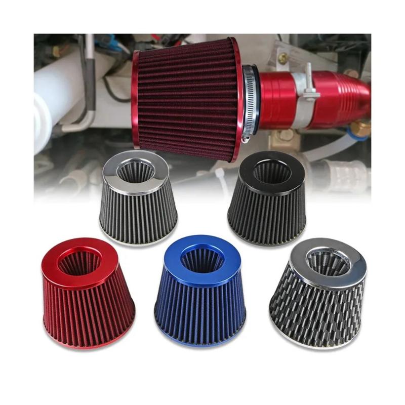 1 Stuk Auto Accessoires 76 Mm 3 Inch Auto Luchtfilters Ventilatiefilter Hoge Doorstroming Inlaat Kit Gaas Kegel Motorbeschermer Vervanging