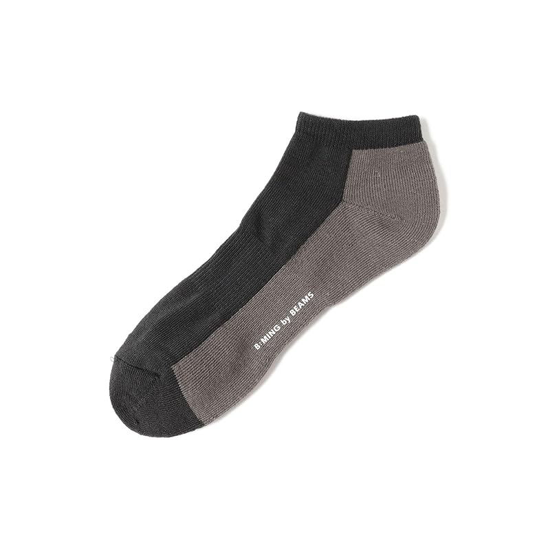 

[Beaming life store by BEAMS] socks 2 tone Uncle men s BLACK -