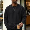 Men's Color Neck Sweatshirt Loose Fit Casual Pullover for Winter