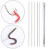 20-5 Piece Stainless Steel Earthworm Hooking Needles 20/25/30cm Portable Hollow Fishing Worm Piercing Tools for Carp Fishing