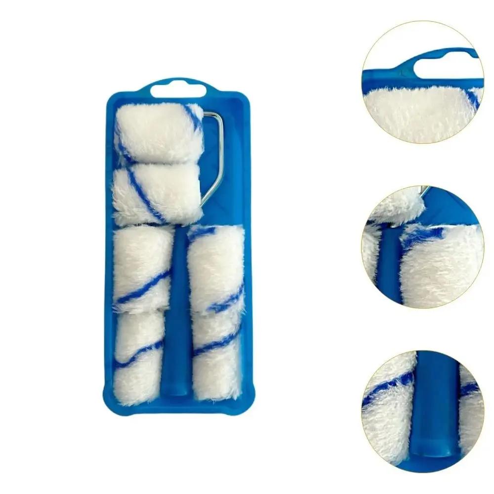 High-Density Fabric Paint Rollers Set 2Inch Smooth Finish Paint Roller Tray Lint-Free Mini Paint Roller Painting Walls