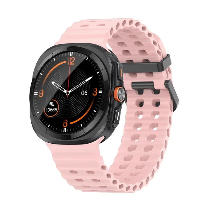Marine Band For Samsung Galaxy Watch ultra Strap 47mm Accessories Two color Sport silicone Bracelet Galaxy Watch 7 ultra Straps