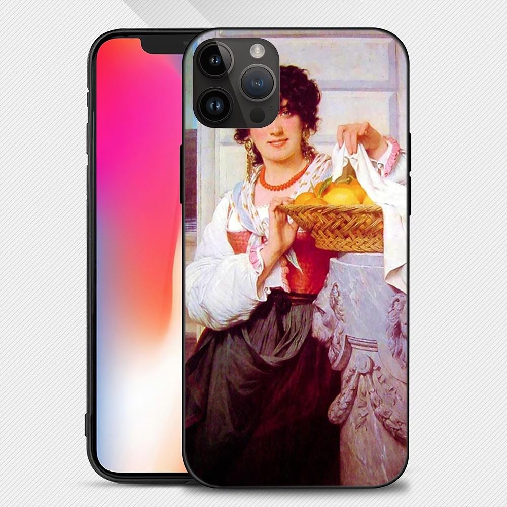 Pierre Auguste Cot Art Phone Case Iphone15 14 13 12 11 Pro Max Mini X 7 8 Soft Case