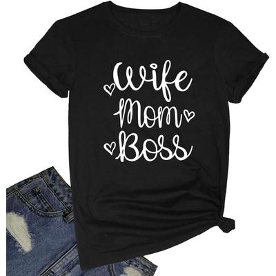 BLACKOO Dames Vrouw Moeder Baas Grafisch Grappige T-shirts Leuke T-shirts