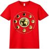Moon Phases Earth Lunar Cycle Celestial Astronomy Science Graphic T-Shirt.