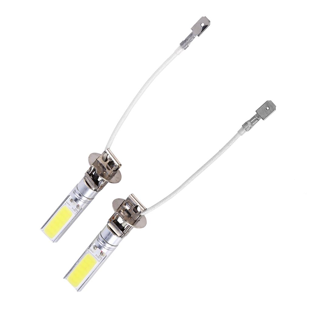 2Pcs H3 COB LED Helle Xenon Weiß 6000K Auto Auto Nebel Licht Lampe Birne 12V 10W