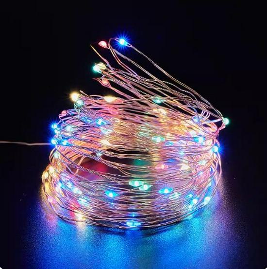 

Светодиодные гирлянды на солнечных батареях из медной проволоки, уличные водонепроницаемые декоративные светильники для создания атмосферы в виде звездного неба. 2m 20 LEDs - Battery Box