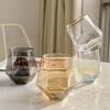 320ml 11oz Diamond Shaped Glass Cup 2pcs Sets Wine Glass Personalized Drinking Glasses Juice Cold Drink Cups Exquisite Glassware
