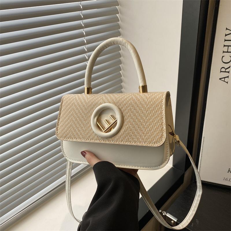 Portable Small Square Bag Femininity Solid Color Simple Summer New Fashion Texture Premium Shoulder Messenger Bag