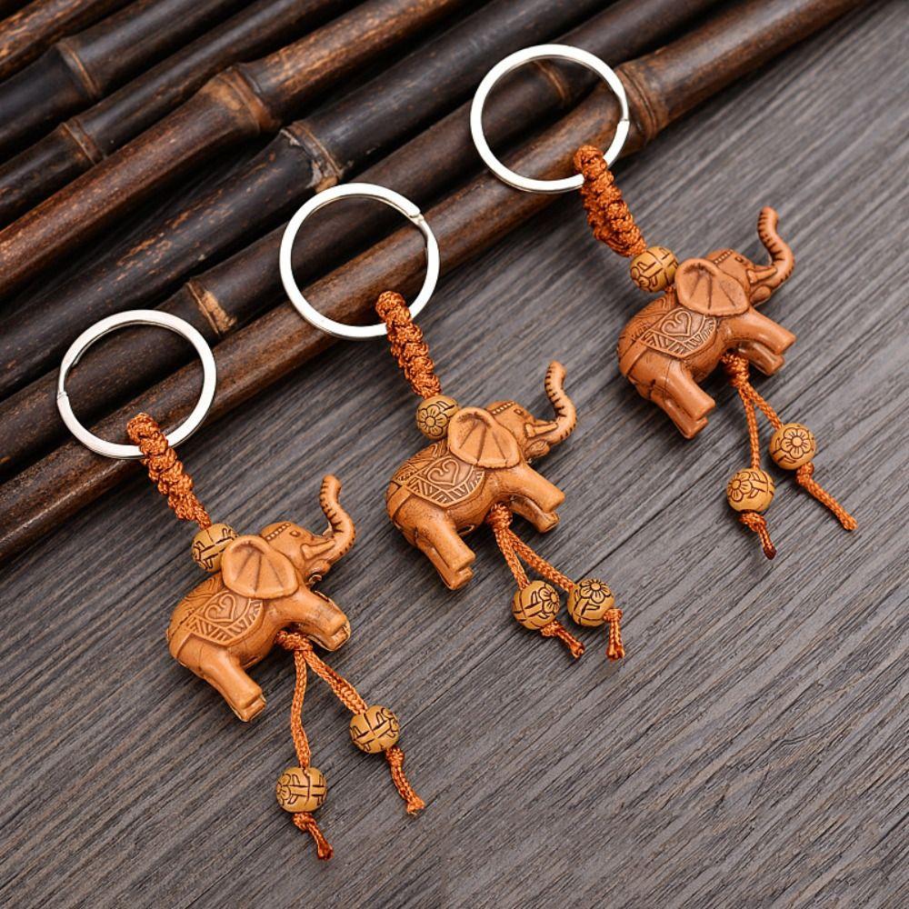 Elephant Bag Charm Key Ring Lucky Horse Keychain Weaving Key Chains Lucky Horse Keyring Key Holder