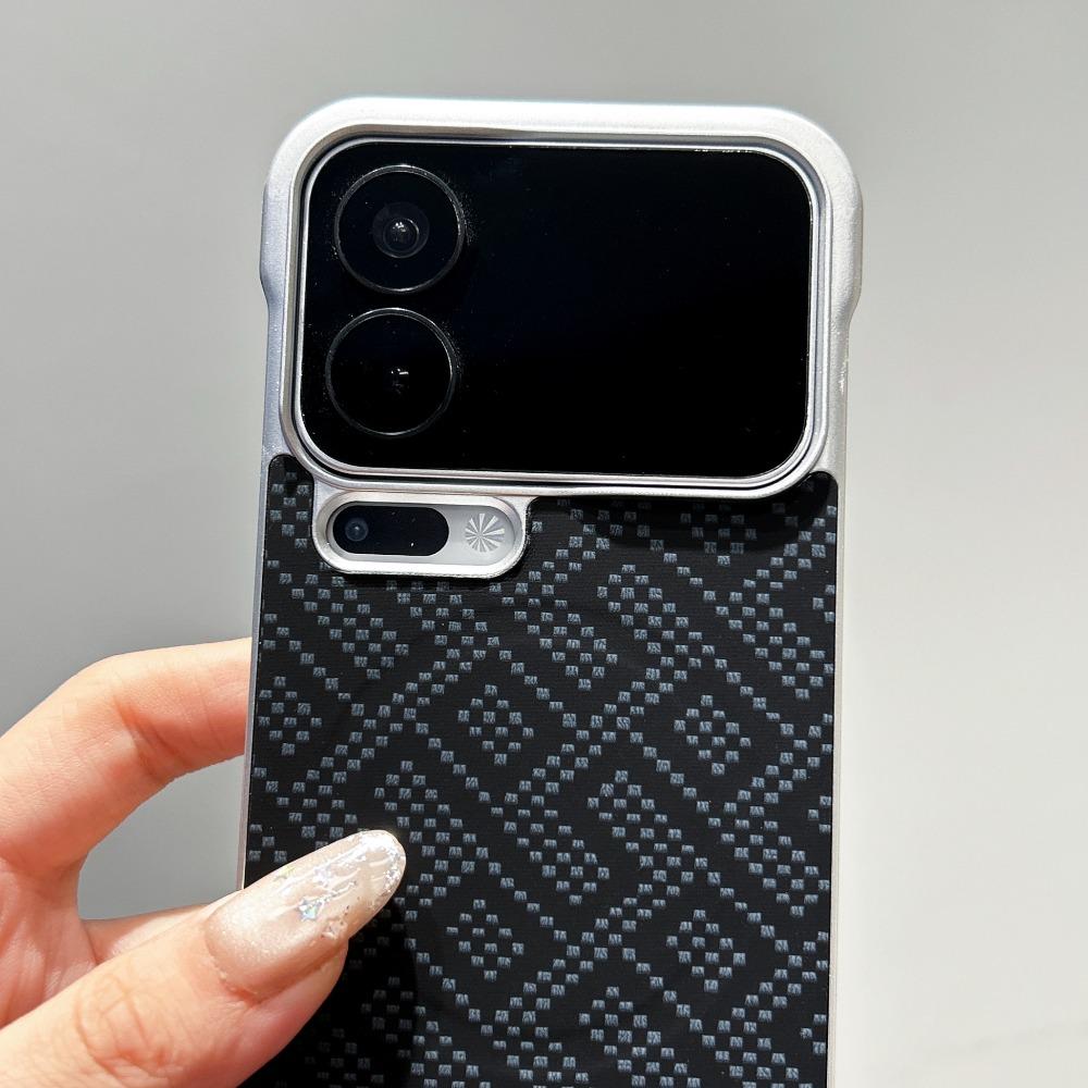 Business Kevlar Texture Slim Bezel Metal Plated Bumper Case For Xiaomi 17 Pro Max 15 Ultra Magnetic Shockproof Shell For MI 15