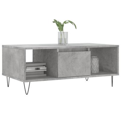 Coffee Table Concrete Grey 90x50x36.5 Cm Particleboard