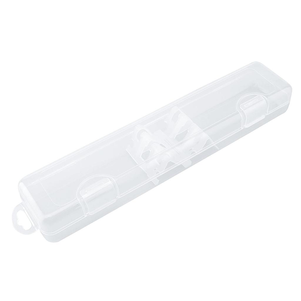 Transparent Flip PP Tableware Storage Box Portable Tableware Case for Cutlery Kit with Built In Buckle