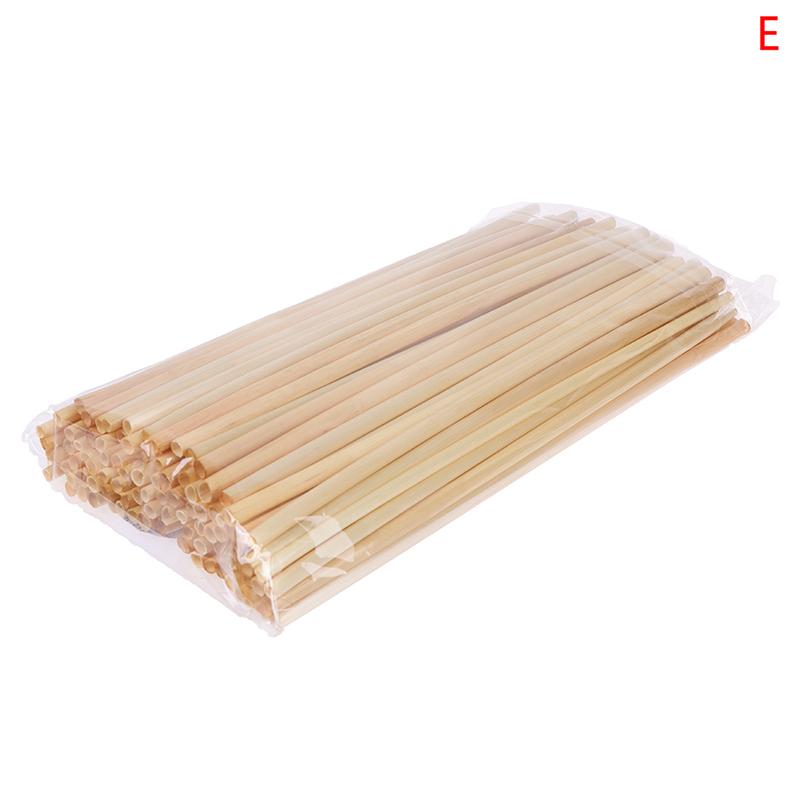 100Pcs/Set Natural Wheat Straw Biodegradable Straws Portable Drinking Straw