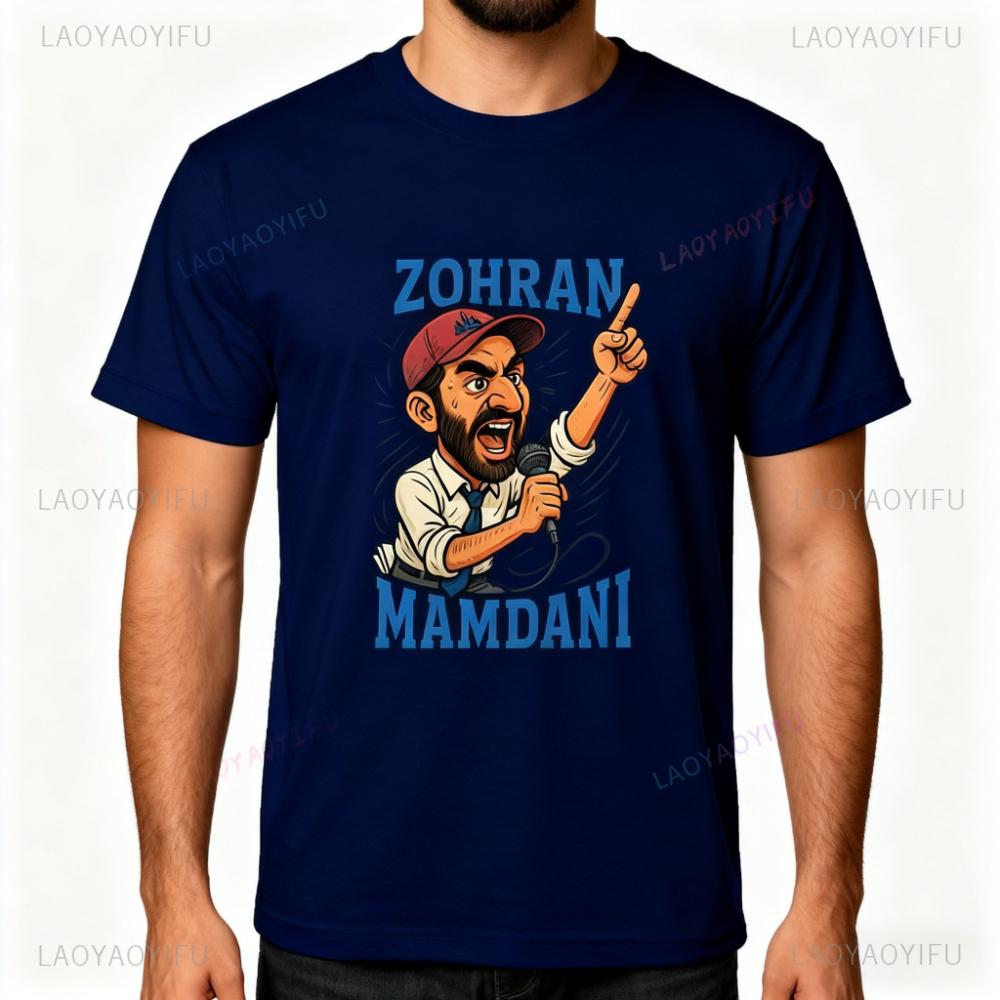 Zohran Mamdani Speech Funny TShirt Creative Design Novelty Tshirt Men Unisex Streetwear Support Zohran Clothing Cotton Tee Tops