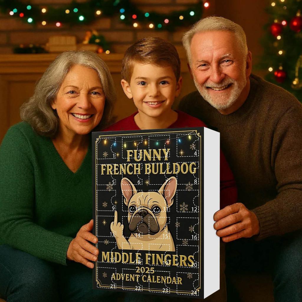 Christmas Bling Box Series Dog Hanging Decor With Playful Middle Finger Design For Celebrations