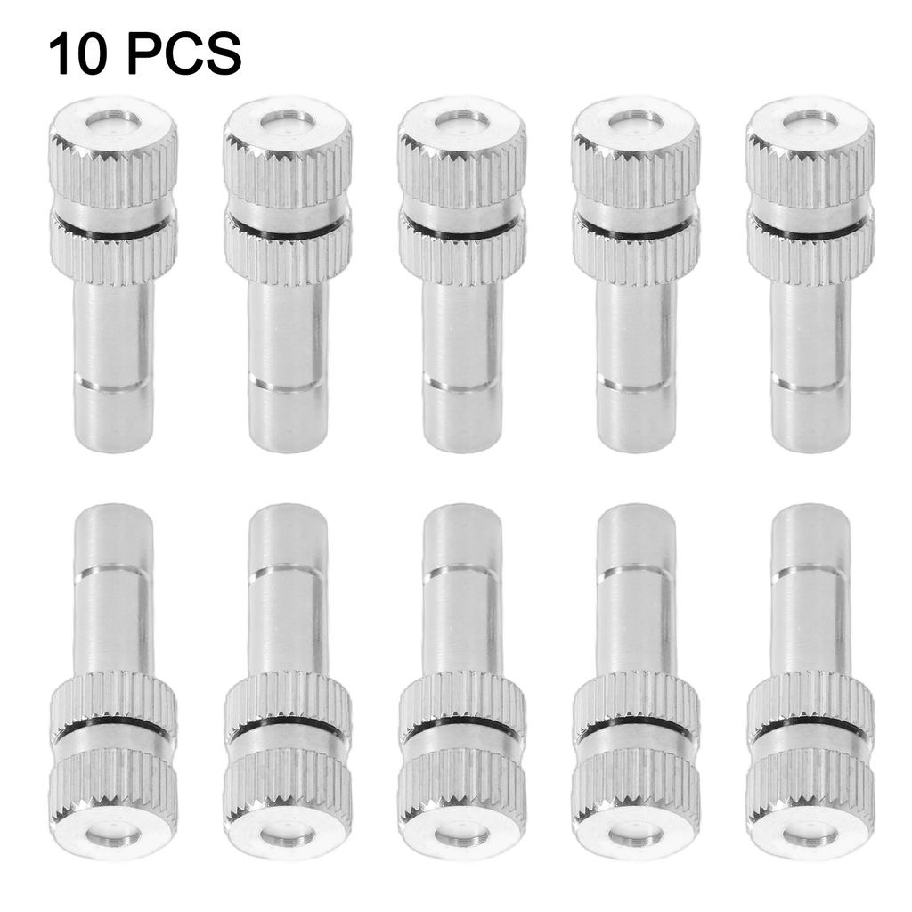 Confezione da 10 Ugelli Nebulizzatori a Innesto Rapido da 6 mm per Irrigazione da Giardino Ugelli Spray in Rame per un'Efficiente Applicazione di Nebbia e Vapore