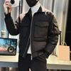 Men Jacket Solid Color Jacket Loose Zipper Closure Long Sleeve Buttons Lapel Multiple