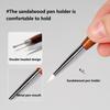 Wood Double Headed Nail Art Silicone Brush Carving Flower Painting Pen Diy Manicure Tools Stainless Steel Glue Mixed Pen