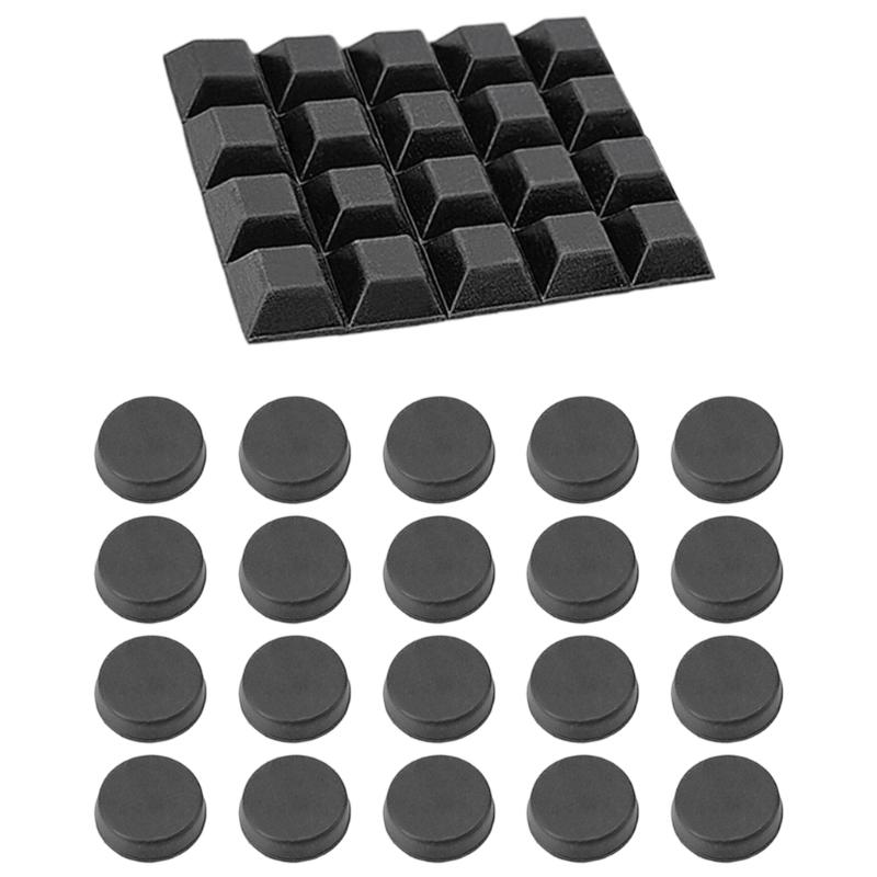 Rubber Feet 20 Count with Adhesive Backing for Base Contact Use On Furniture, Desk Devices, Equipment, and Cabinets
