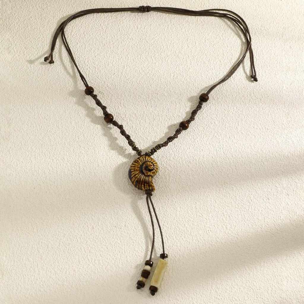 Bohemian Tassel Flower Pendant Necklace - Ethnic Butterfly Vacation Collarbone Jewelry