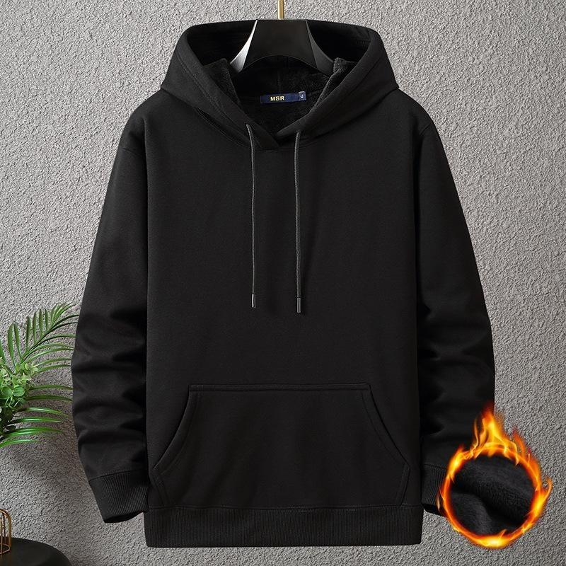 

Однотонные толстовки мужские 12XL 10XL толстовки больших размеров осень-зима толстая флисовая толстовка мужская большой размер 12XL пуловер с капюшоном черный 10XL чёрный