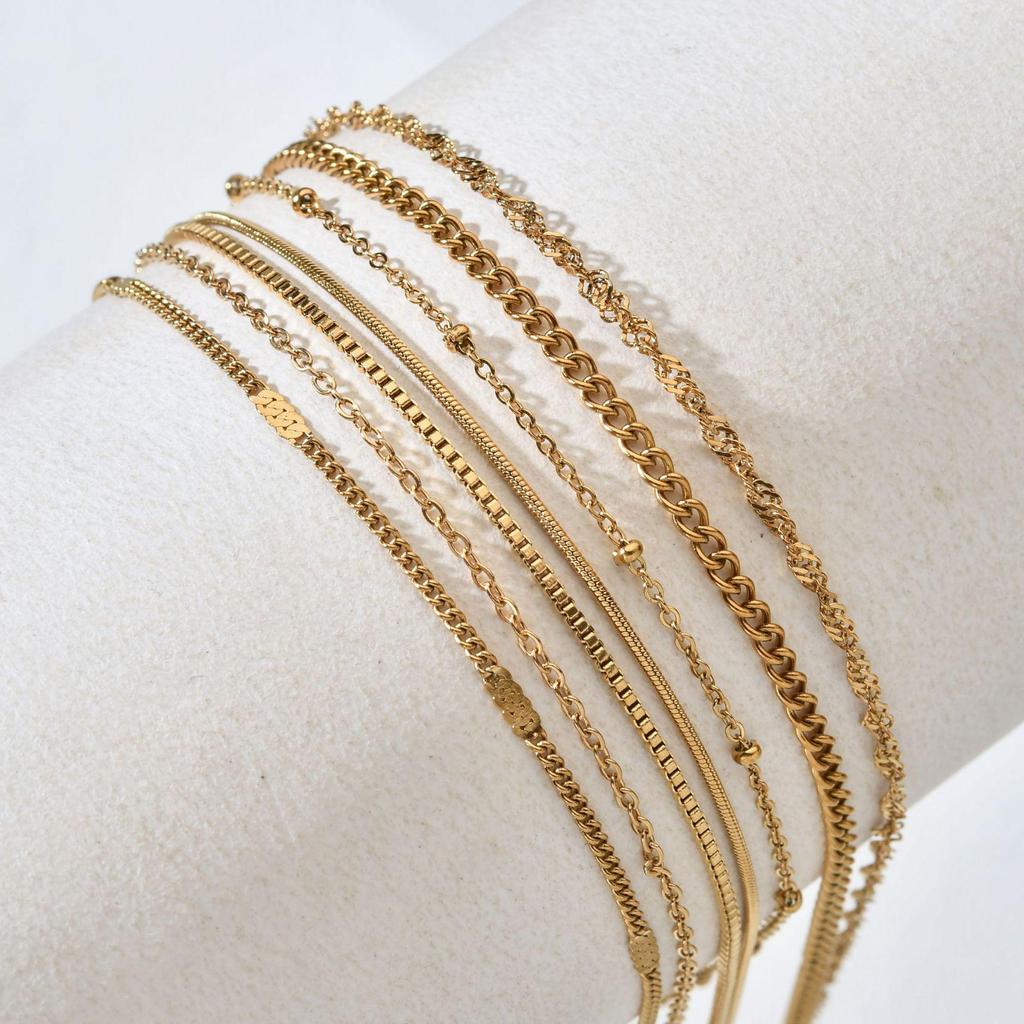 Non-Fading Titanium Steel O-Shaped Clavicle Chain for DIY Jewelry