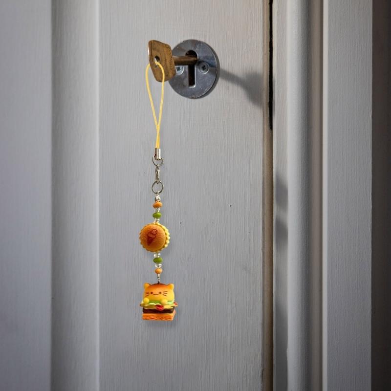 Practical Handmade Beadwork Cats Hanging Ornament Versatile Phone Charm Portable for Styles Upgrades Daily Use