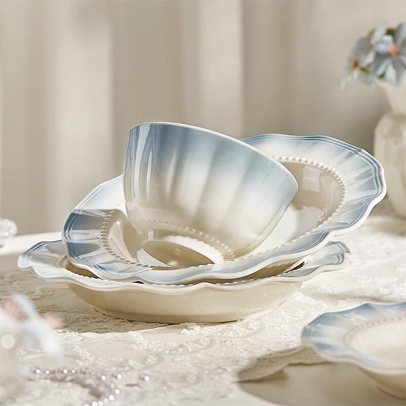 French Style Underglaze Ceramic Dinnerware Set