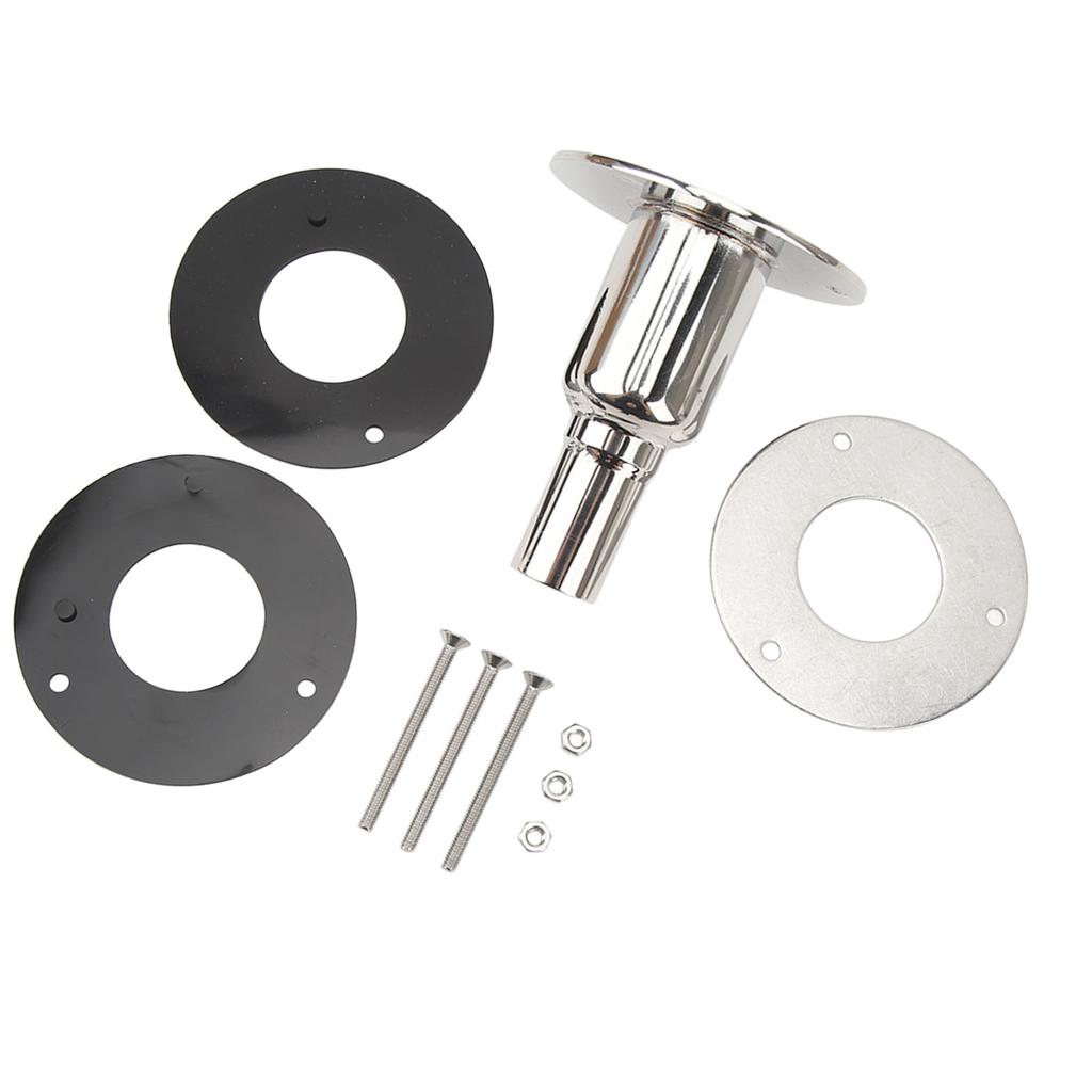 22mm Thru Hull Exhaust Skin Fitting Socket 316 Stainless Steel Tube Pipe Socket for Yachts Ship Diesel Heater Vents