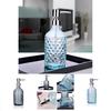 Modern Glass Hand Soap Dispenser 400ml With Pump And Decorative Embossed Design For Household