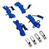 4pcs Rope Tightening Tools Rope Tensioner with Locking Buckle Blue Cord Carry Bag Paracord Adjusters for Outdoor
