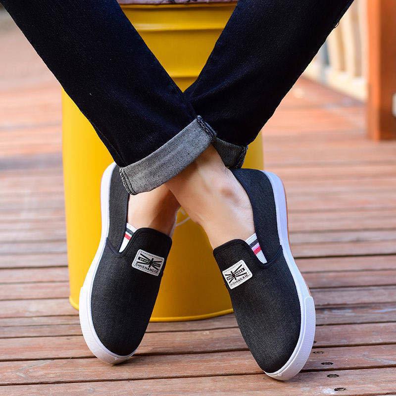 2023 Popular Canvas Men's Slip-On Low-Top Sneakers
