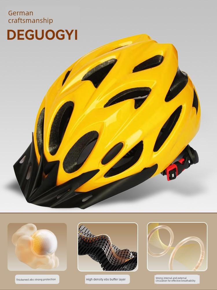 Yu Zhaolin Bicycle Helmet with Integrated Goggles, One-Piece Riding Helmet for Men and Women, Mountain and Road Bike Safety Helmet