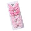 4Pcs Colorful Glitter Ribbons Glitter Hair Clip Double Butterfly Design Sequins Hair Clip  For Girls