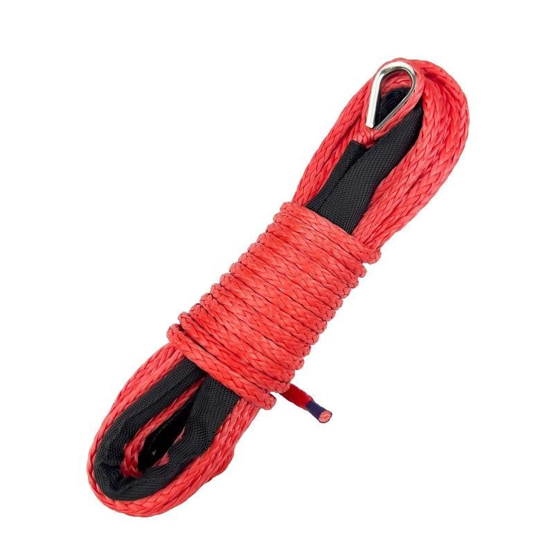6mm X 15m 7700LBs Synthetic Winch Line Cable Rope for With Black Protecing Sleeve ATV UTV (blue)Best Sport